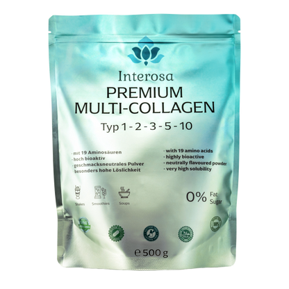 Interosa Premium Multi Collagen to-go (2 x 500 g + 1 Thermobecher gratis)